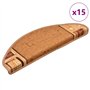 VidaXL Tapis d'escalier autocollants 15 pcs Beige 65x21x4 cm