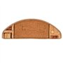 VidaXL Tapis d'escalier autocollants 15 pcs Beige 65x21x4 cm