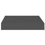VidaXL Étagère murale flottante 4 pcs Gris brillant 23x23,5x3,8 cm MDF