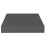 VidaXL Étagère murale flottante 4 pcs Gris brillant 23x23,5x3,8 cm MDF
