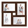 vidaXL - Collage Bilderrahmen für 4x(10x15 cm) Fotos Dunkelbraun MDF