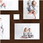 vidaXL - Collage Bilderrahmen für 4x(10x15 cm) Fotos Dunkelbraun MDF