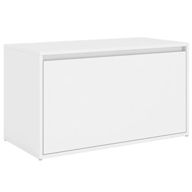 Banc d'entrée 80x40x45 cm Blanc Aggloméré
