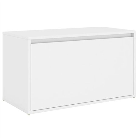 Banc d'entrée 80x40x45 cm Blanc Aggloméré