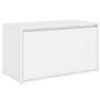 Banc d'entrée 80x40x45 cm Blanc Aggloméré