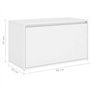 Banc d'entrée 80x40x45 cm Blanc Aggloméré