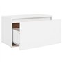 Banc d'entrée 80x40x45 cm Blanc Aggloméré