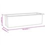vidaXL 12× Boîtes à Fleurs pour Palettes Jardinières de Jardin Lits Surélevés de Terrasse Bacs Plantes de Balcon Euro Gris 36x13