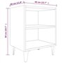 Comodino con Gambe in Metallo Grigio Sonoma 40x30x50 cm