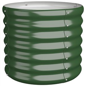 Jardinière de jardin Acier enduit de poudre 40x40x36 cm Vert