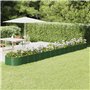 Lit surélevé de jardin Acier enduit de poudre 620x80x36 cm Vert