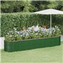 Bussandri Exclusive - Jardinière 368x80x68 cm acier enduit de poudre vert