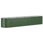Bussandri Exclusive - Jardinière 368x80x68 cm acier enduit de poudre vert