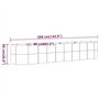 Bussandri Exclusive - Jardinière 368x80x68 cm acier enduit de poudre vert