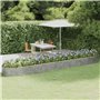 vidaXL Jardinière en acier revêtu par pulvérisation Argenté 507 x 100 x 36 cm