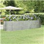Jardinière de jardin en acier revêtu par pulvérisation Argenté 322 x 100 x 68 cm