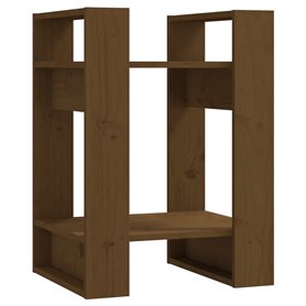 VidaXL - Étagère à Livres Classique en Pin Massif - 1 Étagère - 41 cm (L) x 35 cm (W) x 57 cm (H) - Robuste - Séparateur de Pièc
