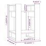 VidaXL - Étagère à Livres Classique en Pin Massif - 1 Étagère - 41 cm (L) x 35 cm (W) x 57 cm (H) - Robuste - Séparateur de Pièc