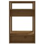 VidaXL - Étagère à Livres Classique en Pin Massif - 1 Étagère - 41 cm (L) x 35 cm (W) x 57 cm (H) - Robuste - Séparateur de Pièc