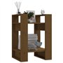 VidaXL - Étagère à Livres Classique en Pin Massif - 1 Étagère - 41 cm (L) x 35 cm (W) x 57 cm (H) - Robuste - Séparateur de Pièc