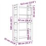 Libreria/Divisorio 80x35x160 cm in Legno Massello di Pino