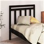 Tête de lit Noir 96x4x100 cm Bois massif de pin