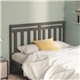 Tête de lit Gris 126x4x100 cm Bois massif de pin