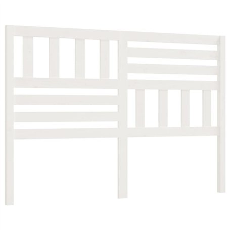 Tête de lit Blanc 146x4x100 cm Bois massif de pin