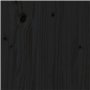 Tête de lit Noir 166x4x100 cm Bois massif de pin