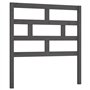 Tête de lit Gris 106x4x100 cm Bois massif de pin