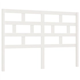 Tête de lit Blanc 146x4x100 cm Bois massif de pin