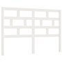 Tête de lit Blanc 146x4x100 cm Bois massif de pin