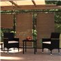 vidaXL Mobilier de Salle à Manger d'Extérieur avec Coussins 3 pcs Ensemble à Dîner d'Extérieur Table et Chaises de Repas de Pati