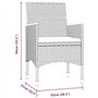 vidaXL Mobilier de Salle à Manger d'Extérieur avec Coussins 3 pcs Ensemble à Dîner d'Extérieur Table et Chaises de Repas de Pati