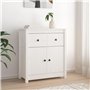 Buffet blanc en pin massif 70x35x80 cm