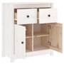 Buffet blanc en pin massif 70x35x80 cm