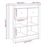 vidaXL Credenza 70x35x80 cm in Legno Massello di Pino