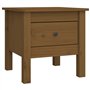 Tables d'appoint 2pcs Marron miel 40x40x39cm Bois massif de pin