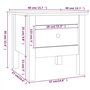 Tables d'appoint 2pcs Marron miel 40x40x39cm Bois massif de pin