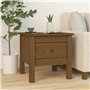 Tables d'appoint 2pcs Marron miel 40x40x39cm Bois massif de pin