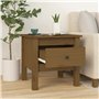 Tables d'appoint 2pcs Marron miel 40x40x39cm Bois massif de pin