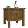 Tables d'appoint 2pcs Marron miel 40x40x39cm Bois massif de pin