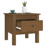 Tables d'appoint 2pcs Marron miel 40x40x39cm Bois massif de pin