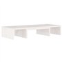 Support de moniteur Blanc 60x24x10,5 cm Bois de pin solide