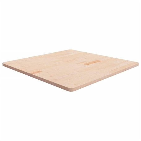 Bussandri Exclusive Plateau de table carré en chêne non traité 90 x 90 x 2