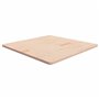 Bussandri Exclusive Plateau de table carré en chêne non traité 90 x 90 x 2
