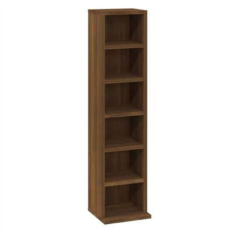 Armoire à CD Chêne marron 21x20x88 cm Bois d'ingénierie