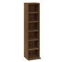 Armoire à CD Chêne marron 21x20x88 cm Bois d'ingénierie