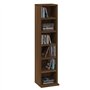 Armoire à CD Chêne marron 21x20x88 cm Bois d'ingénierie