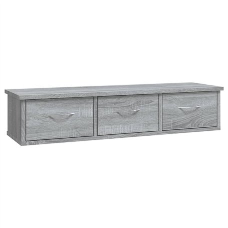 vidaXL Mobile a Muro Grigio Sonoma 88x26x18
